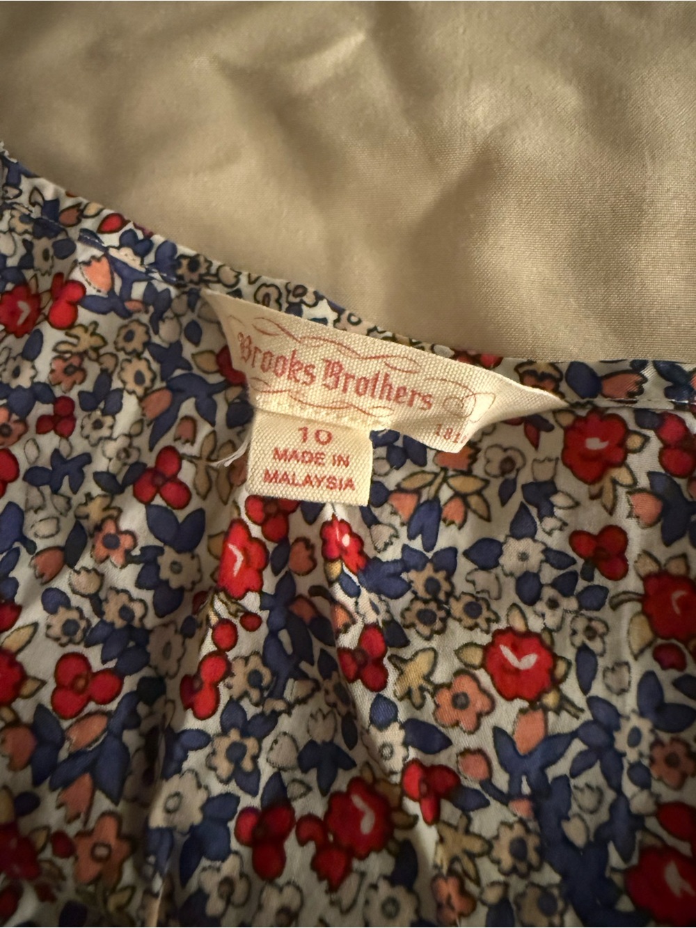 Brooks Brothers Girls Floral Skirt in Blue, Red & Cream